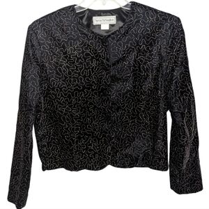 Vintage Norm McNaughton Sparkly Velvet Jacket/Blazer Size Woman's 12